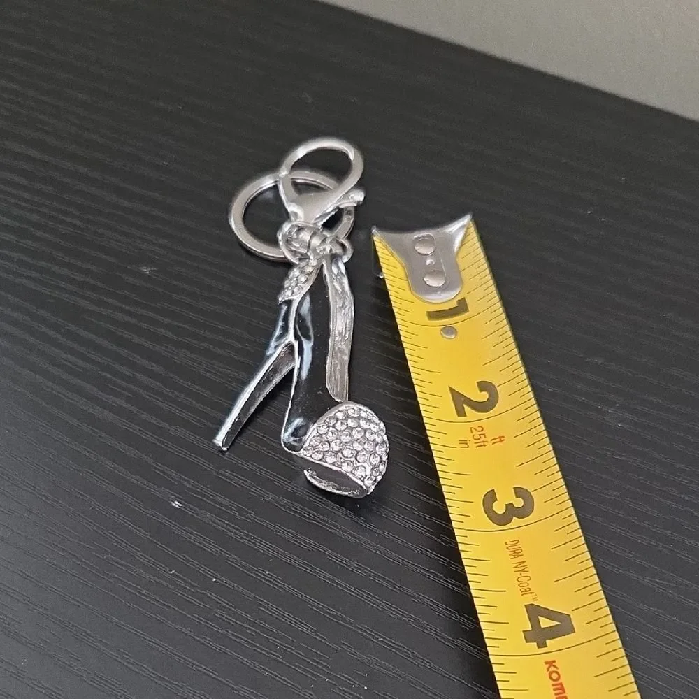Black and Silver High Heel Keychain